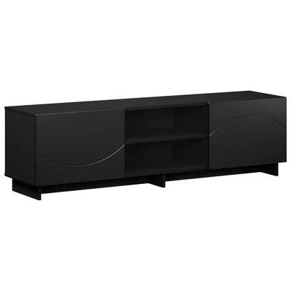 vidaXL TV Stand 140 x 34.5 x 40 cm Black Engineered Wood