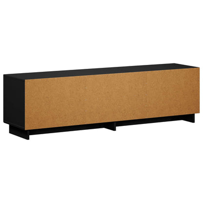 vidaXL TV Stand 140 x 34.5 x 40 cm Black Engineered Wood