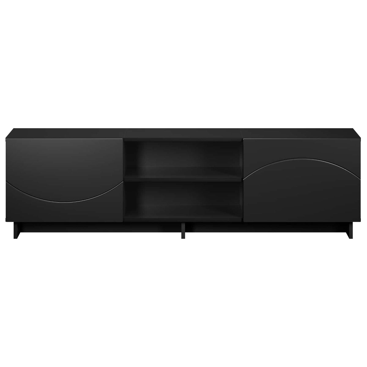 vidaXL TV Stand 140 x 34.5 x 40 cm Black Engineered Wood