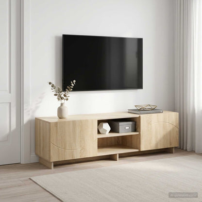 vidaXL TV Stand 140 x 34.5 x 40 cm Sonoma Oak Engineered Wood