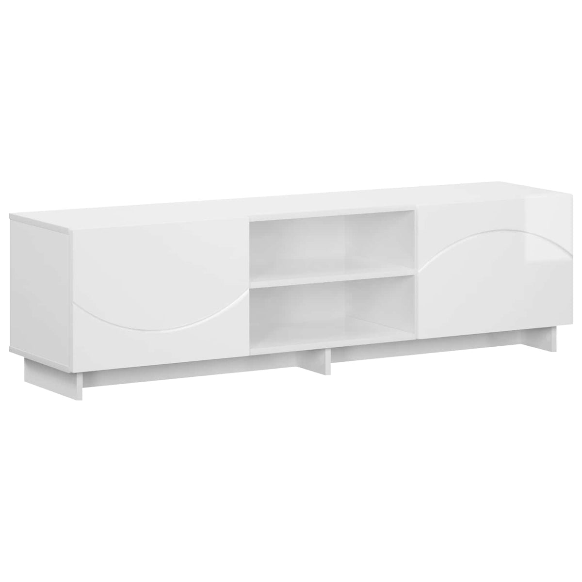 vidaXL TV Stand 140 x 34.5 x 40 cm High Gloss White Engineered Wood