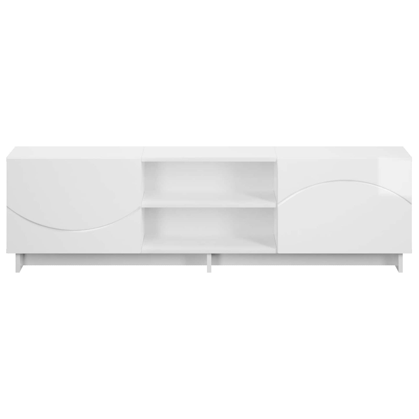 vidaXL TV Stand 140 x 34.5 x 40 cm High Gloss White Engineered Wood