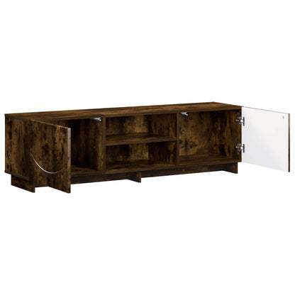 vidaXL TV Stand 140 x 34.5 x 40 cm Smoked Oak Engineered Wood