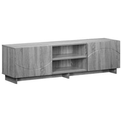 vidaXL TV Stand 140 x 34.5 x 40 cm Grey Sonoma Engineered Wood
