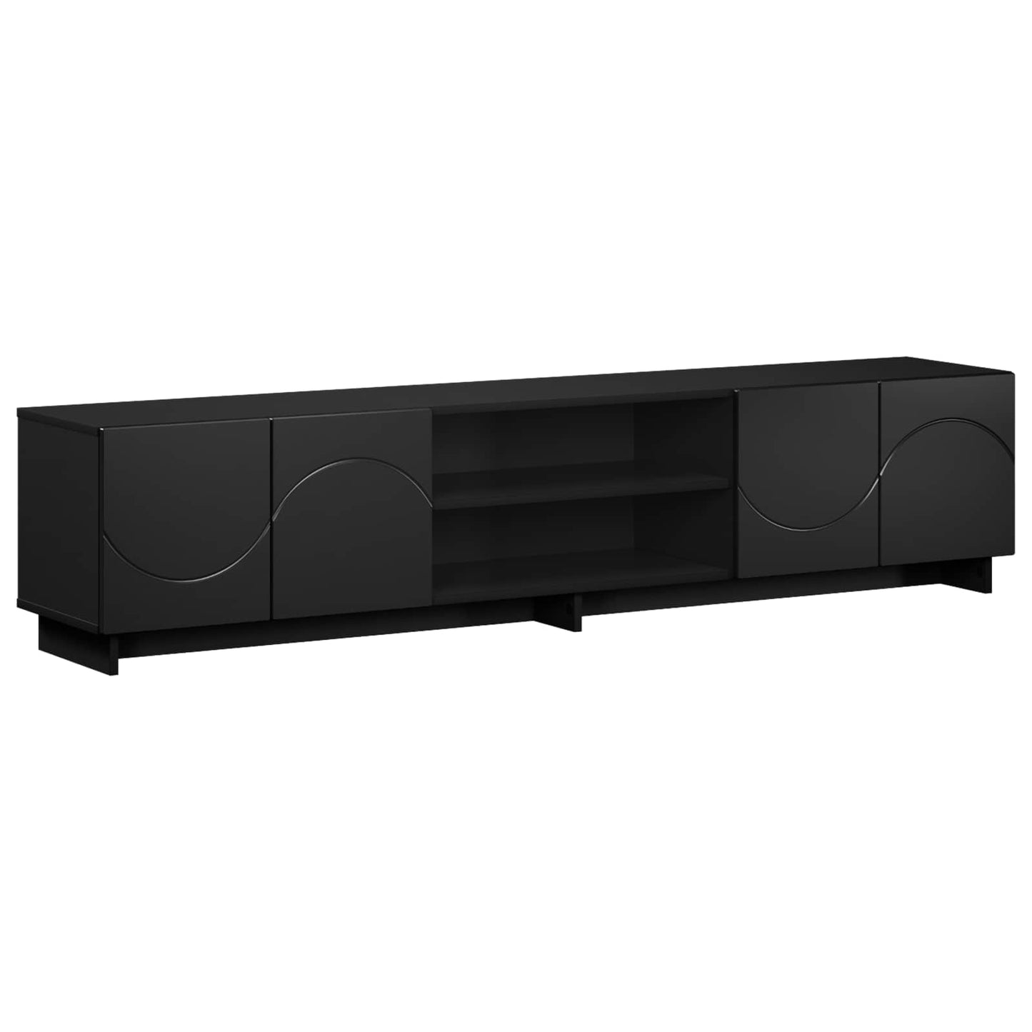 vidaXL TV Stand 180 x 34.5 x 40 cm Black Engineered Wood