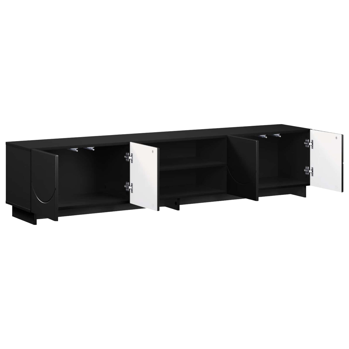 vidaXL TV Stand 180 x 34.5 x 40 cm Black Engineered Wood