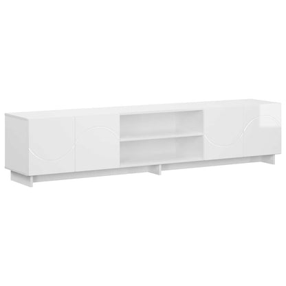 vidaXL TV Stand 180 x 34.5 x 40 cm High Gloss White Engineered Wood