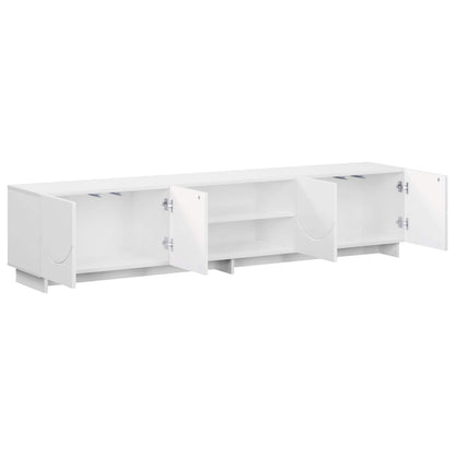 vidaXL TV Stand 180 x 34.5 x 40 cm High Gloss White Engineered Wood