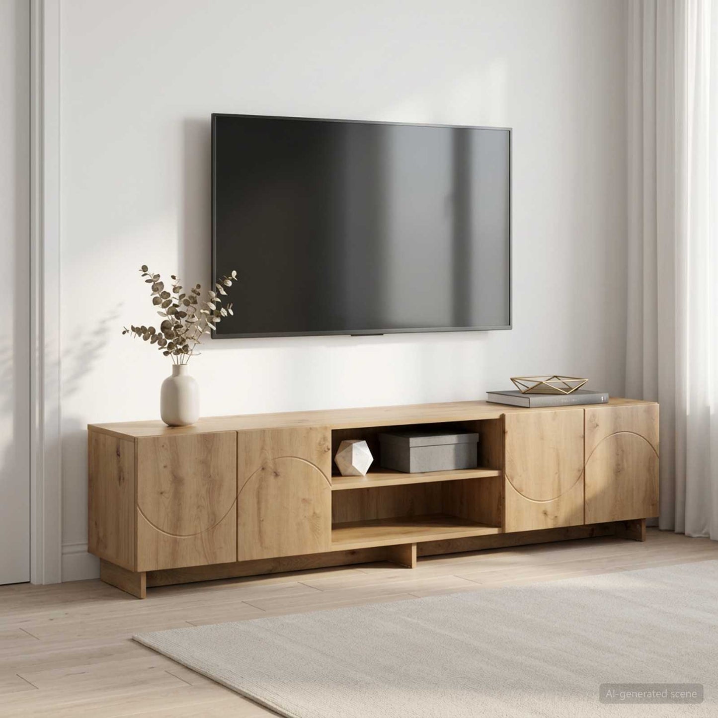 vidaXL TV Stand 180 x 34.5 x 40 cm Artisan Oak Engineered Wood