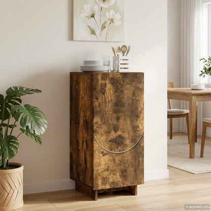 vidaXL Sideboard Smoked Oak 33.5 x 34.5 x 75 cm Engineered Wood