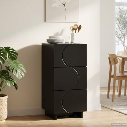 vidaXL Sideboard Black 33.5 x 34.5 x 75 cm Engineered Wood
