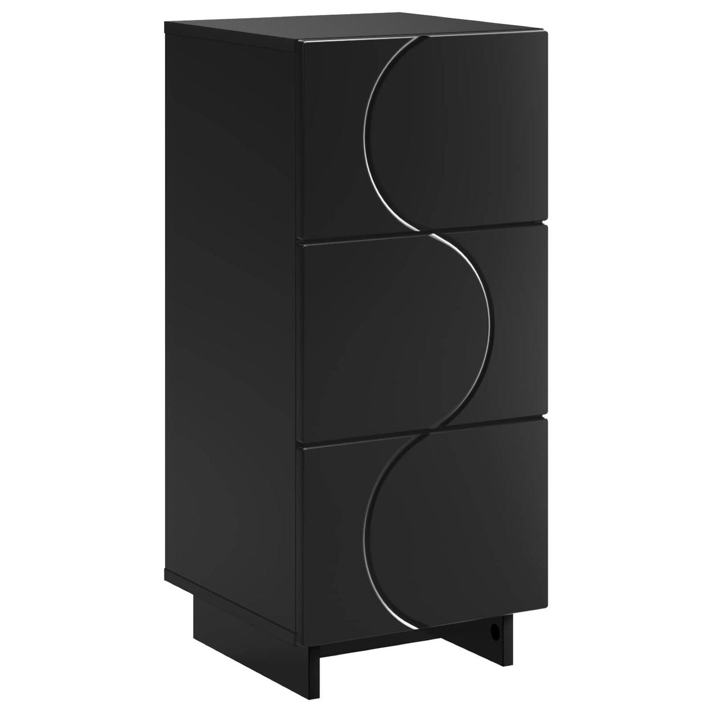 vidaXL Sideboard Black 33.5 x 34.5 x 75 cm Engineered Wood