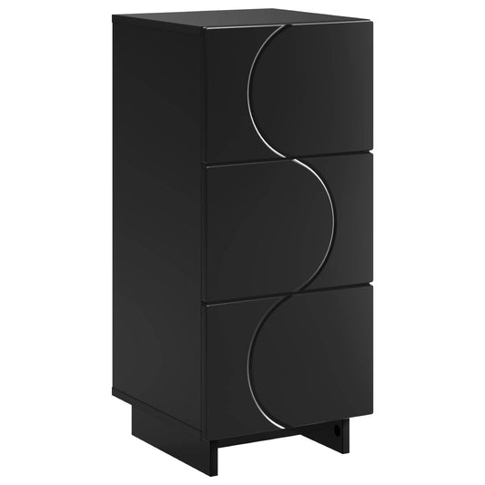 vidaXL Sideboard Black 33.5 x 34.5 x 75 cm Engineered Wood
