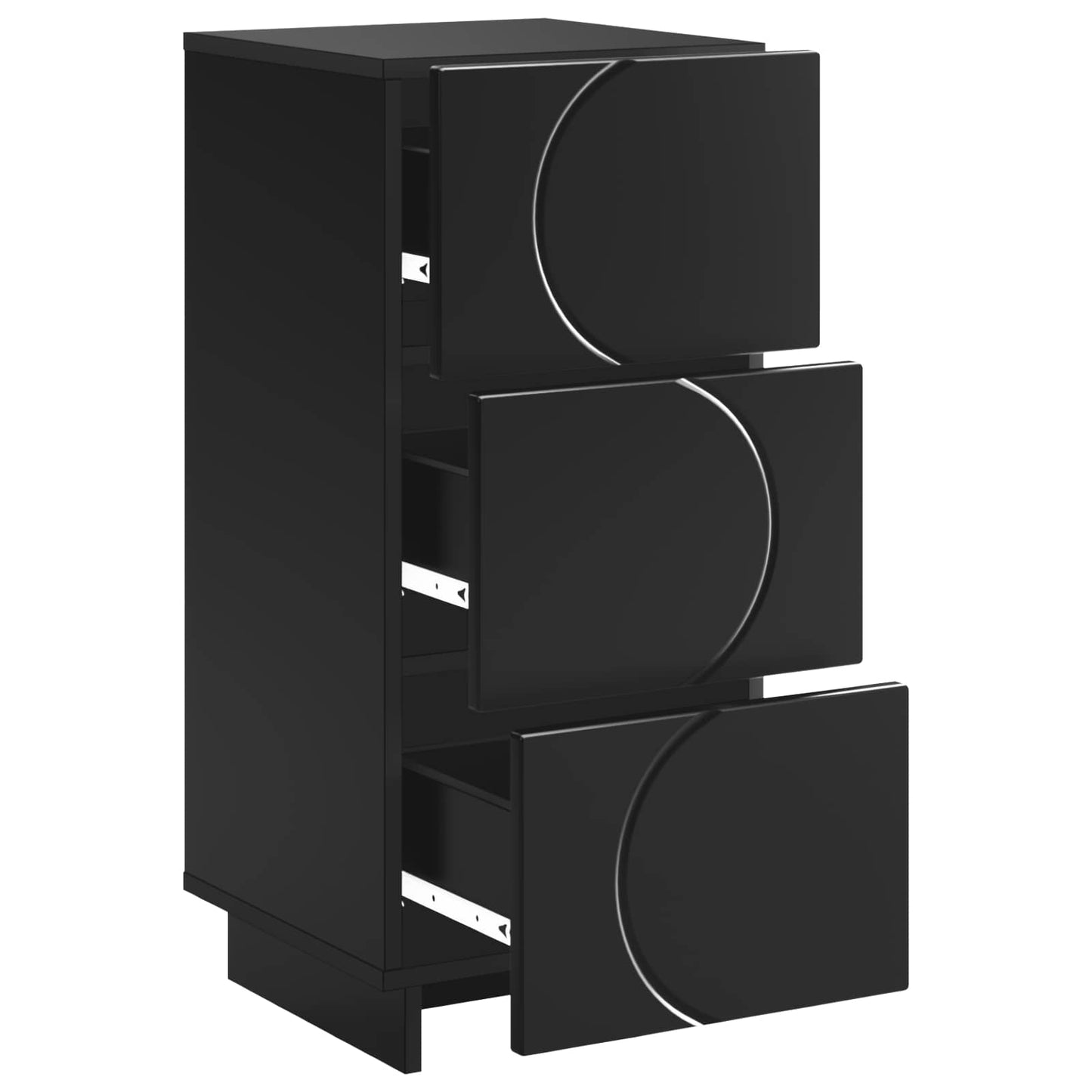 vidaXL Sideboard Black 33.5 x 34.5 x 75 cm Engineered Wood
