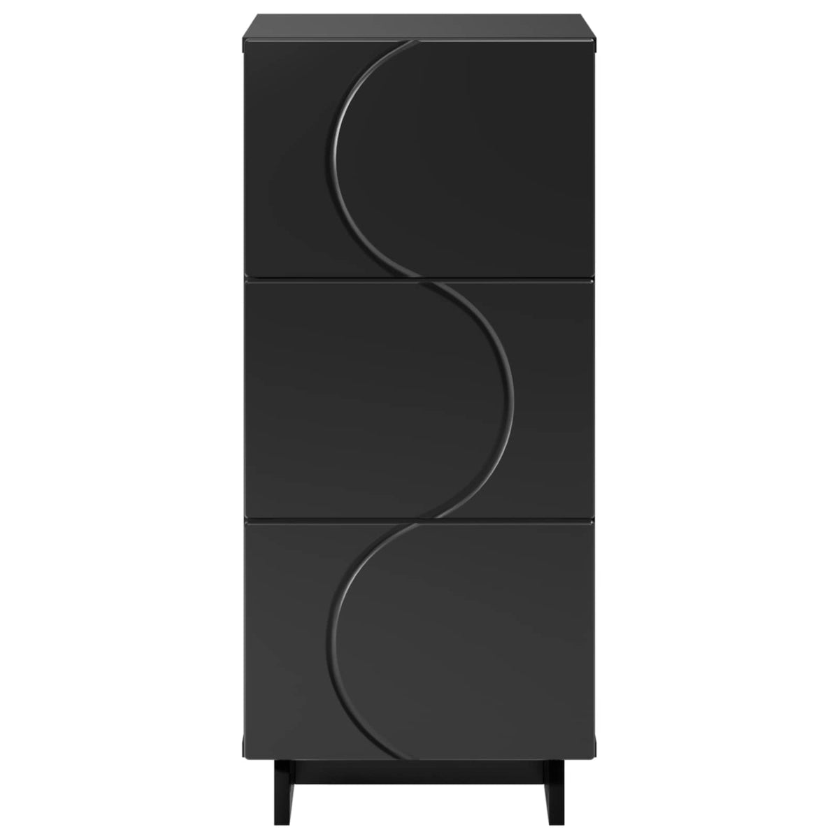 vidaXL Sideboard Black 33.5 x 34.5 x 75 cm Engineered Wood