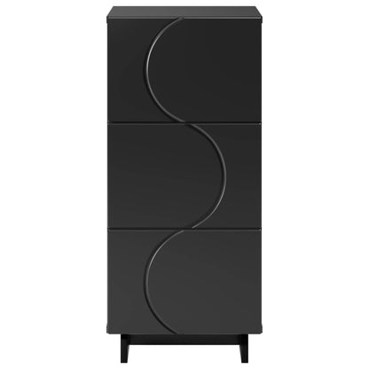 vidaXL Sideboard Black 33.5 x 34.5 x 75 cm Engineered Wood
