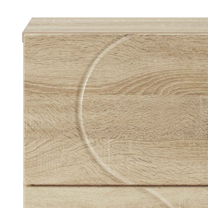vidaXL Sideboard Sonoma Oak 33.5 x 34.5 x 75 cm Engineered Wood