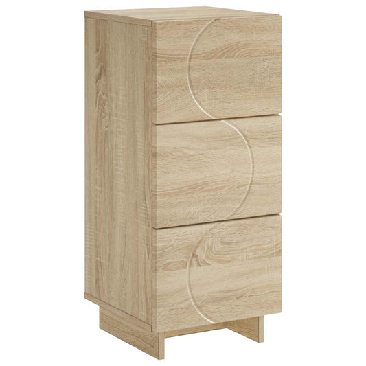 vidaXL Sideboard Sonoma Oak 33.5 x 34.5 x 75 cm Engineered Wood