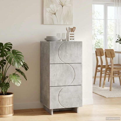 vidaXL Sideboard Concrete Grey 33.5 x 34.5 x 75 cm Engineered Wood