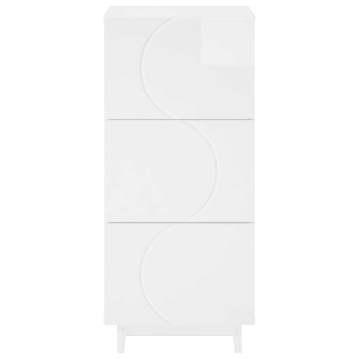vidaXL Sideboard High Gloss White 33.5 x 34.5 x 75 cm Engineered Wood