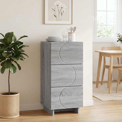 vidaXL Sideboard Grey Sonoma 33.5 x 34.5 x 75 cm Engineered Wood