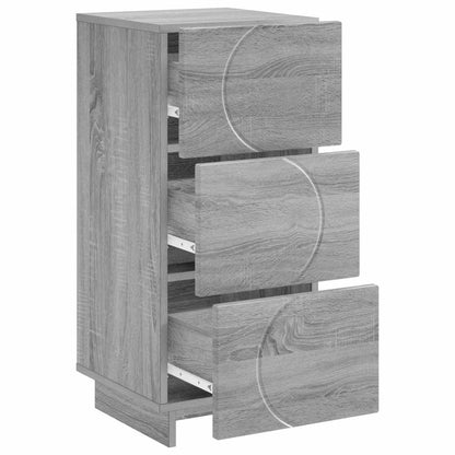 vidaXL Sideboard Grey Sonoma 33.5 x 34.5 x 75 cm Engineered Wood