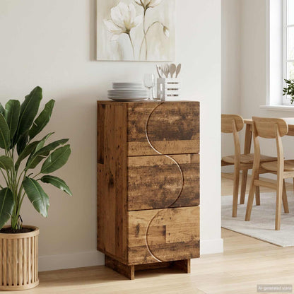 vidaXL Sideboard Old Wood 33.5 x 34.5 x 75 cm Engineered Wood