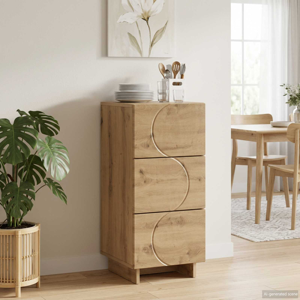 vidaXL Sideboard Artisan Oak 33.5 x 34.5 x 75 cm Engineered Wood