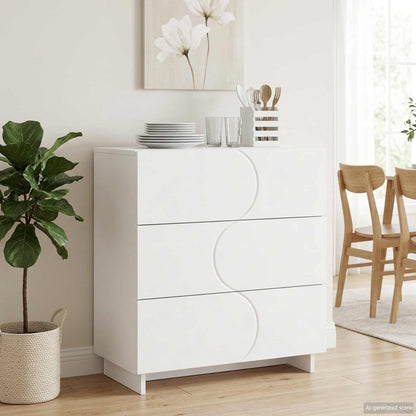 vidaXL Sideboard White 70 x 38 x 75 cm Engineered Wood