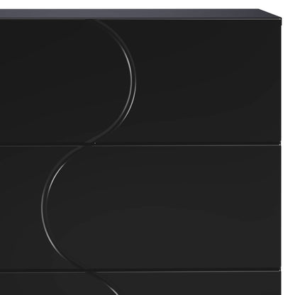 vidaXL Sideboard Black 70 x 38 x 75 cm Engineered Wood
