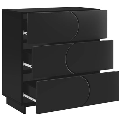 vidaXL Sideboard Black 70 x 38 x 75 cm Engineered Wood