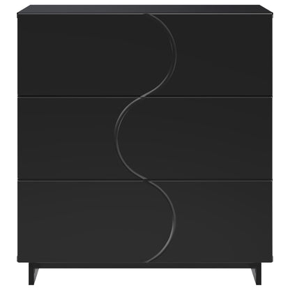 vidaXL Sideboard Black 70 x 38 x 75 cm Engineered Wood