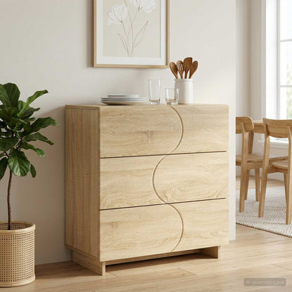 vidaXL Sideboard Sonoma Oak 70 x 38 x 75 cm Engineered Wood