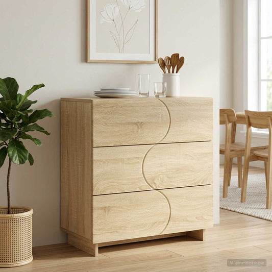 vidaXL Sideboard Sonoma Oak 70 x 38 x 75 cm Engineered Wood