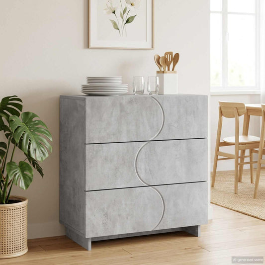 vidaXL Sideboard Concrete Grey 70 x 38 x 75 cm Engineered Wood