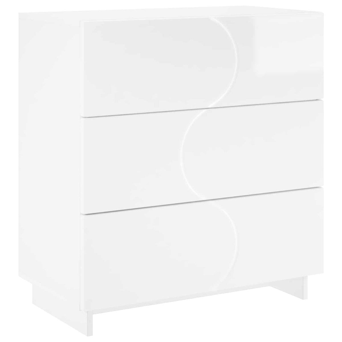 vidaXL Sideboard High Gloss White 70 x 38 x 75 cm Engineered Wood