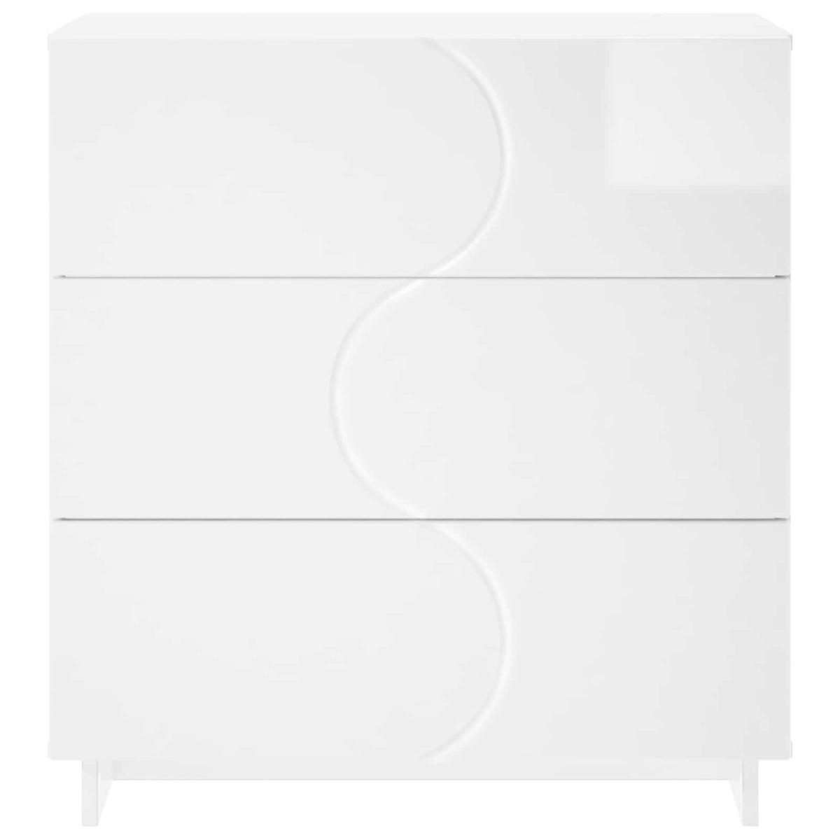 vidaXL Sideboard High Gloss White 70 x 38 x 75 cm Engineered Wood