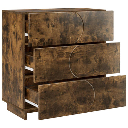 vidaXL Sideboard Smoked Oak 70 x 38 x 75 cm Engineered Wood
