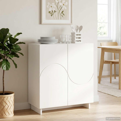 vidaXL Sideboard White 67 x 34.5 x 75 cm Engineered Wood
