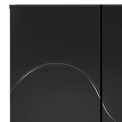 vidaXL Sideboard Black 67 x 34.5 x 75 cm Engineered Wood