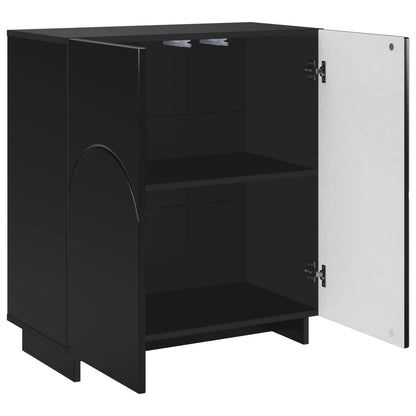 vidaXL Sideboard Black 67 x 34.5 x 75 cm Engineered Wood