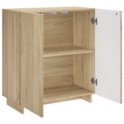 vidaXL Sideboard Sonoma Oak 67 x 34.5 x 75 cm Engineered Wood