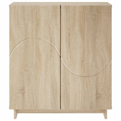 vidaXL Sideboard Sonoma Oak 67 x 34.5 x 75 cm Engineered Wood