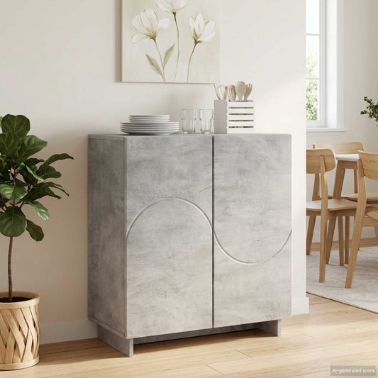 vidaXL Sideboard Concrete Grey 67 x 34.5 x 75 cm Engineered Wood