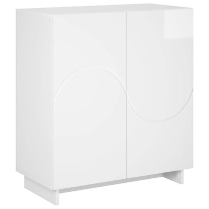 vidaXL Sideboard High Gloss White 67 x 34.5 x 75 cm Engineered Wood