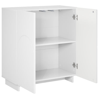 vidaXL Sideboard High Gloss White 67 x 34.5 x 75 cm Engineered Wood