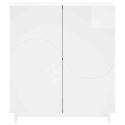 vidaXL Sideboard High Gloss White 67 x 34.5 x 75 cm Engineered Wood