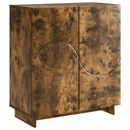 vidaXL Sideboard Smoked Oak 67 x 34.5 x 75 cm Engineered Wood