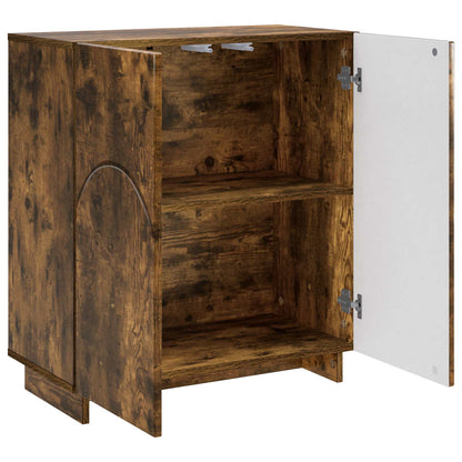 vidaXL Sideboard Smoked Oak 67 x 34.5 x 75 cm Engineered Wood