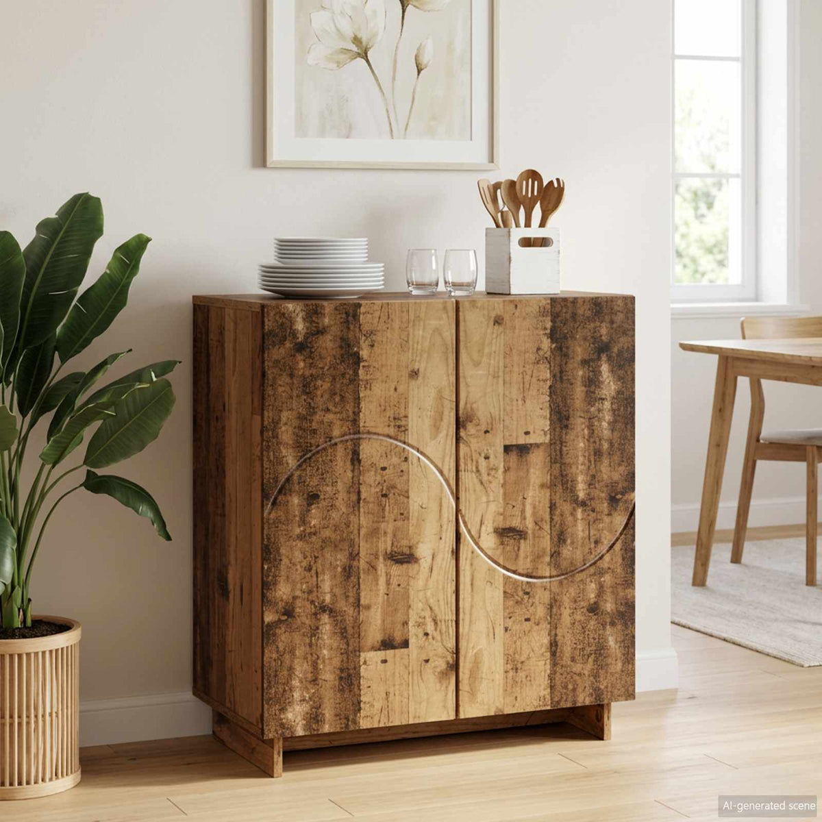 vidaXL Sideboard Old Wood 67 x 34.5 x 75 cm Engineered Wood